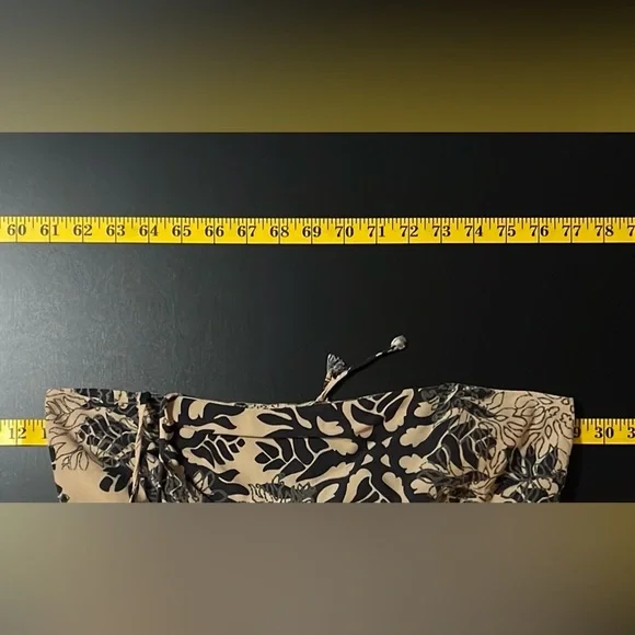 COPY - Manuhealii Black and Tan Slip Dress Spaghetti Strap Resort Wear - Picture 9 of 13